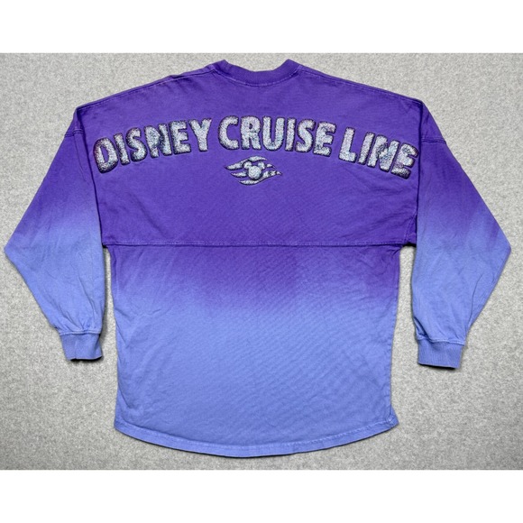 Disney Other - Disney Cruise Line Spirit Jersey Small Purple Blue Glitter Long Sleeve Shirt S *